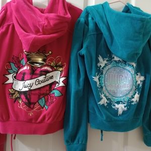 Bundle two velour tracksuits